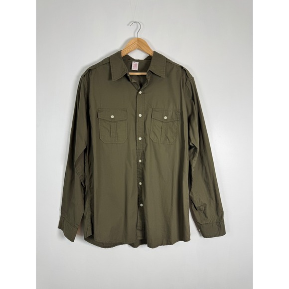 Open Trails Other - Gorpcore Open Trails Mens Med Utility Shirt Olive Green Military Safari Cotton